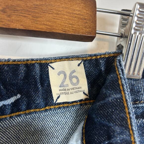 Free People We the Free Bailey Denim Mini Skirt. Size Waist 26 100% Cotton - Picture 9 of 11